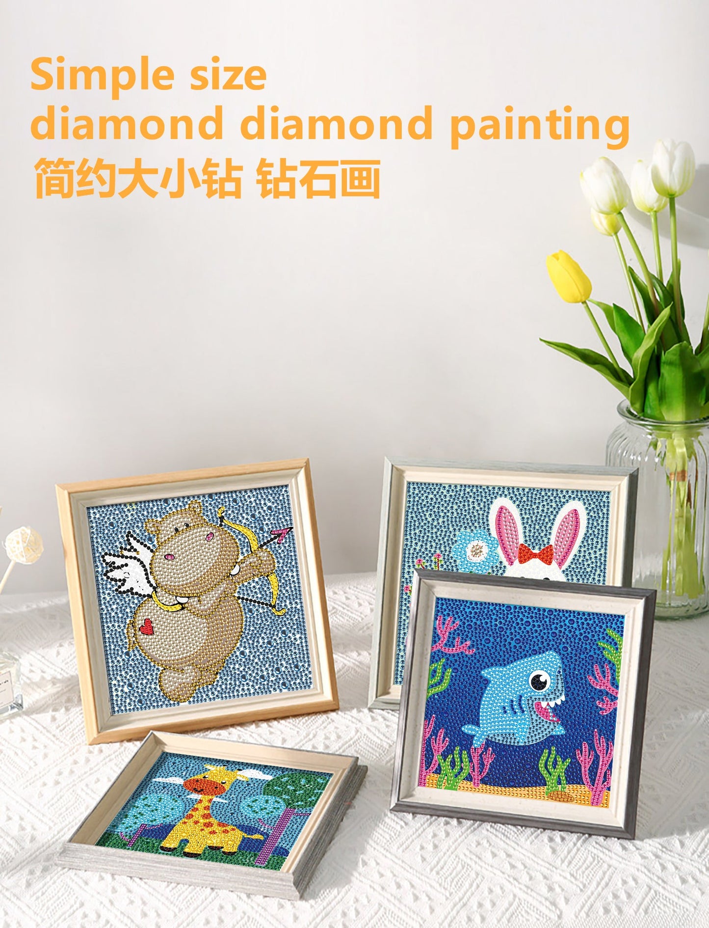 Children's Series | Hippo | Crystal Rhinestone Diamond Painting Kit