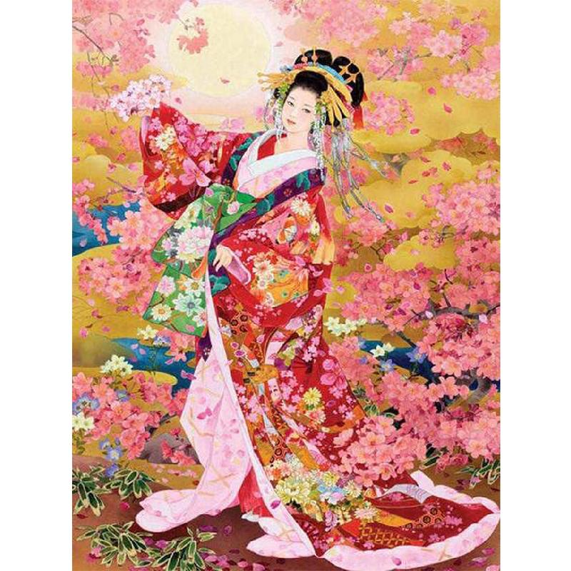 Japanese Geisha  | Full Round Diamond Painting Kits