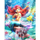 Cartoon Mermaid  | Full Round Diamond Painting Kits