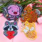 4pcs DIY Squirrel Sets Special Shaped Full Drill Diamond Painting Key Chain with Key Ring Jewelry Gifts for Girl Bags